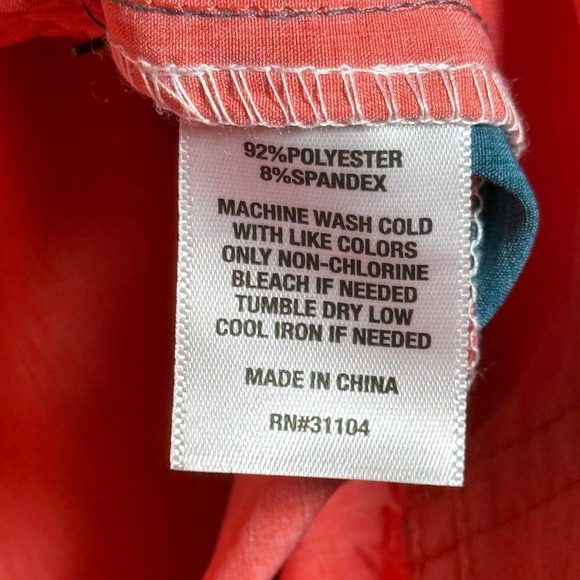 Ocean + Coast NEW Mens Board Shorts XXL Orange Coral Teal Stretch Beach - Picture 8 of 8